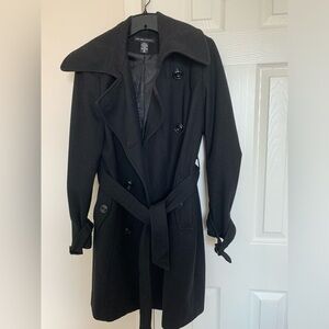 New York and Company pea coat black size 14